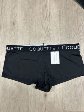 Coquette Women's Black Diva Booty Short Underwear